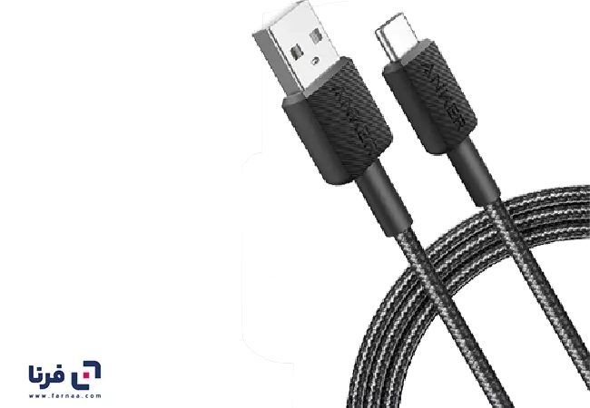 طراحی کابل تبدیل USB به USB C انکر مدل 322 A81H5 طول 0.9 متر