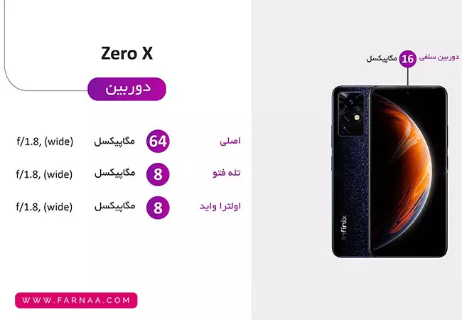 گوشی اینفینیکس Zero X با ظرفیت 128 گیگ رم 8