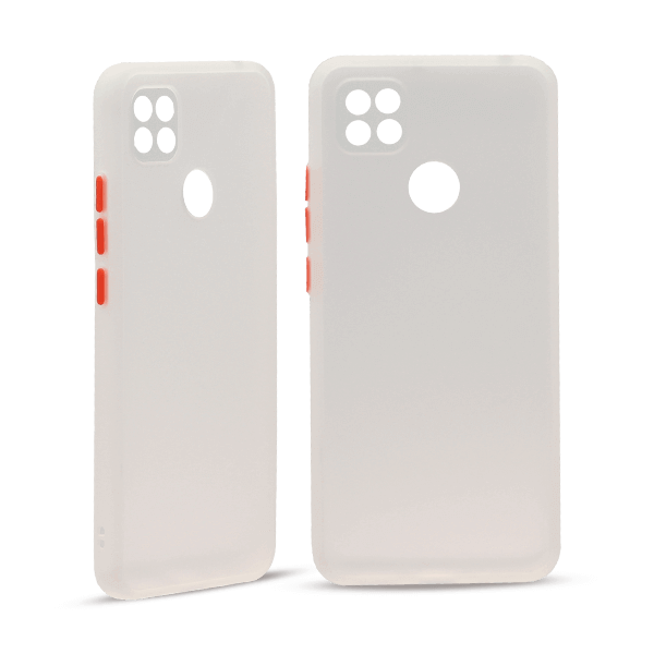 پنل جلو و پشت کاور مدل هیبریدی پشت مات مناسب برای گوشی موبایل شیائومی Redmi 9c سفید مرواریدی