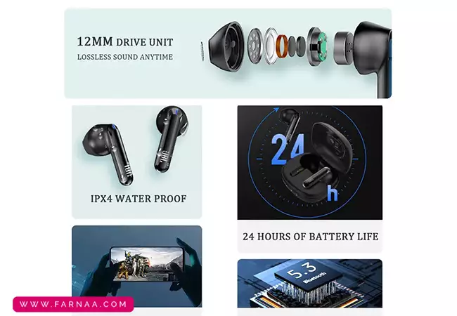 هدفون بی‌سیم جی‌بی‌ال مدل T280 TWS X2