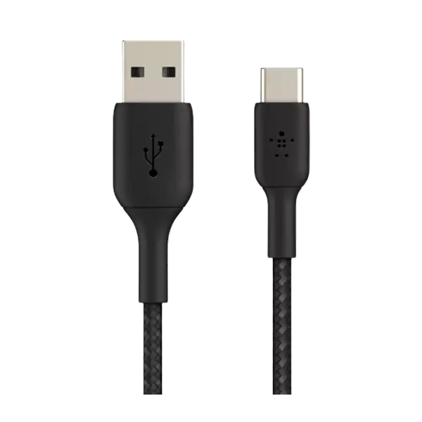 belkin cab002bt1m fast charging cable usb a to usb c with braided cover and 1 meter length