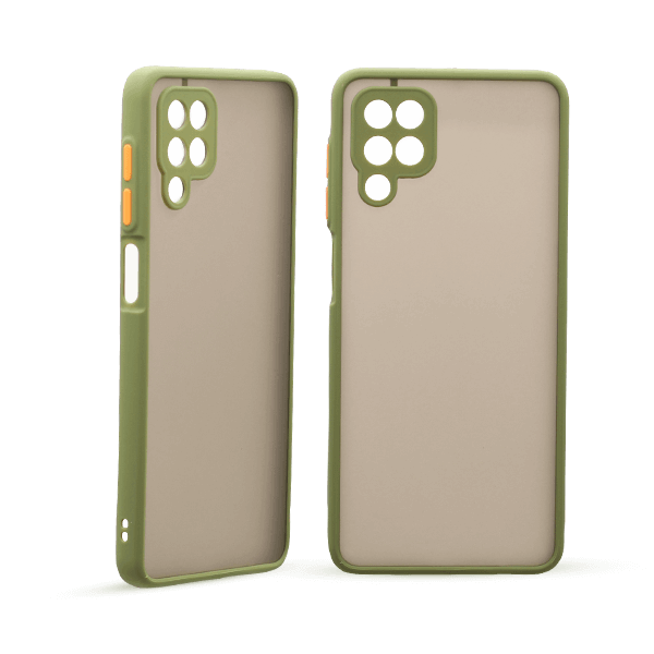 پنل جلو و پشت کاور مدل هیبریدی پشت مات مناسب برای گوشی موبایل سامسونگ GALAXY A12 سبز