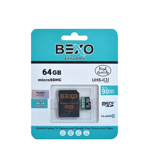Bexo UHS-I U3 ADP 90MBps MicroSD 64GB