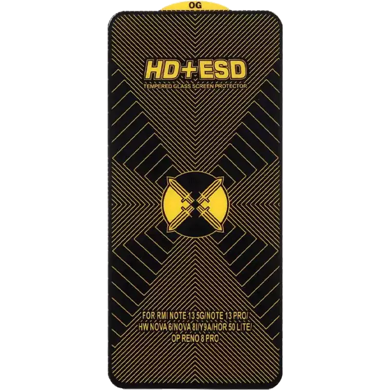 محافظ صفحه نمایش شیشه ای Full Cover HD Plus ESD مدل Xiaomi Poco X7 Pro 5G / Mi 14t / 14T Pro / Redmi Note 13 Pro 5G / Poco X6 5G / Poco F6 5G / Poco F6 Pro 5G / Note 13 5G / Poco X6 Pro 5G