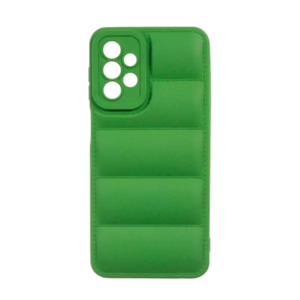 نمای پشت قاب مدل پافری مناسب برای گوشی موبایل سامسونگ a53 سبز