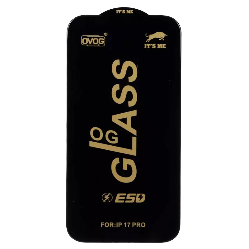 محافظ صفحه نمایش شیشه ای گوشی موبایل مدل Full Cover OG ESD OVOG مناسب Apple iPhone 17 Pro