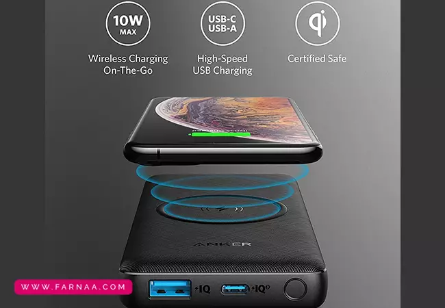 پاوربانک انکر مدل PowerCore III Sense 10k A1248 ظرفیت 10000 میلیآمپر ساعت