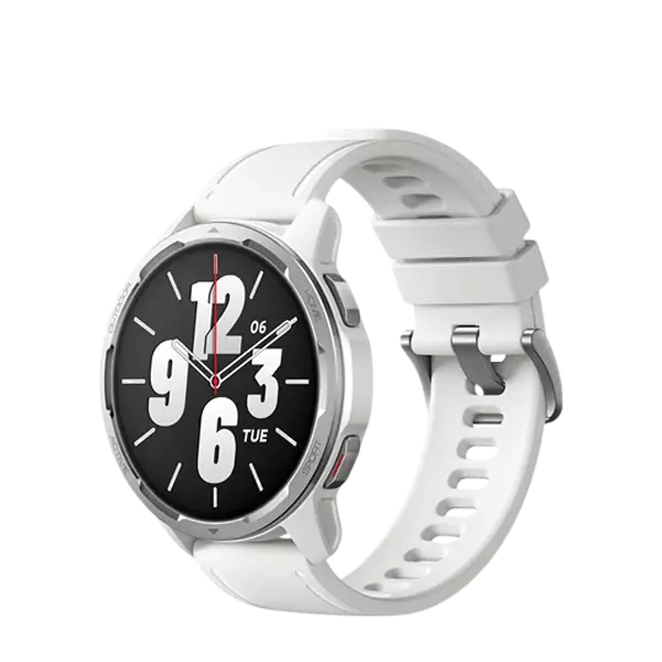 نمای جلو ساعت هوشمند شیائومی مدل Xiaomi S1 Active رنگ سفید