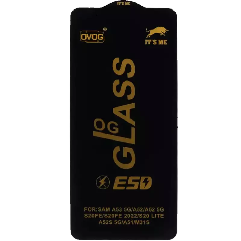 محافظ صفحه نمایش شیشه ای گوشی موبایل مدل Full Cover OG ESD OVOG مناسب Samsung Galaxy A51 / A52 / A52S / A53 / S20 FE