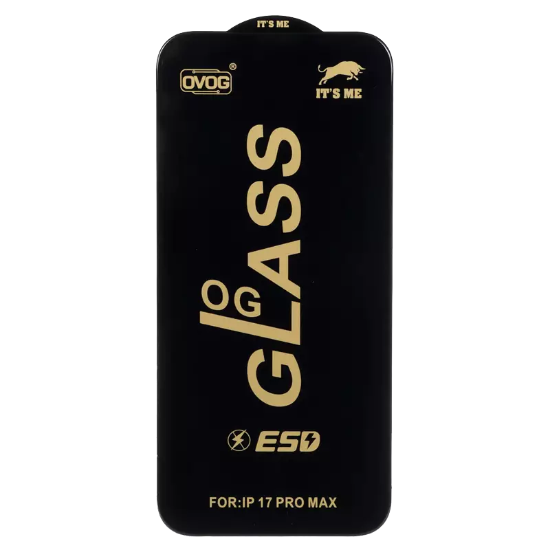محافظ صفحه نمایش شیشه ای گوشی موبایل مدل Full Cover OG ESD OVOG مناسب Apple iPhone 17 Pro Max