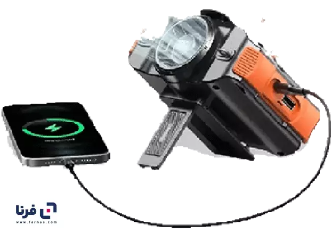 پاوربانک و اسپیکر پنکه کمری شارژی و اسپیکر بلوتوث دار پرودو مدل Waistfan PDPNW50BK با باتری 8000mAh