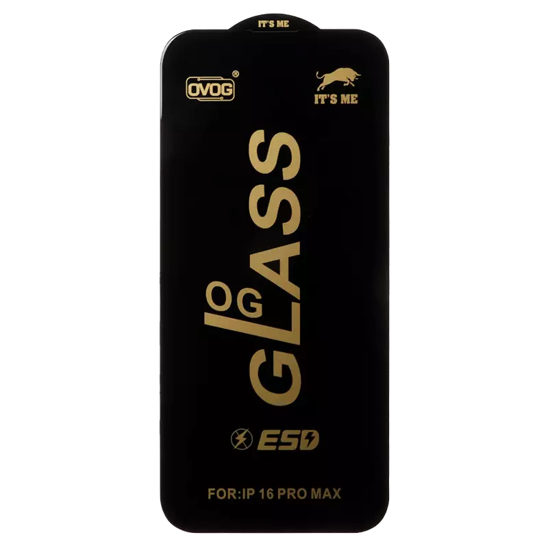 محافظ صفحه نمایش شیشه ای گوشی موبایل مدل Full Cover OG ESD OVOG مناسب Apple iPhone 16 Pro Max