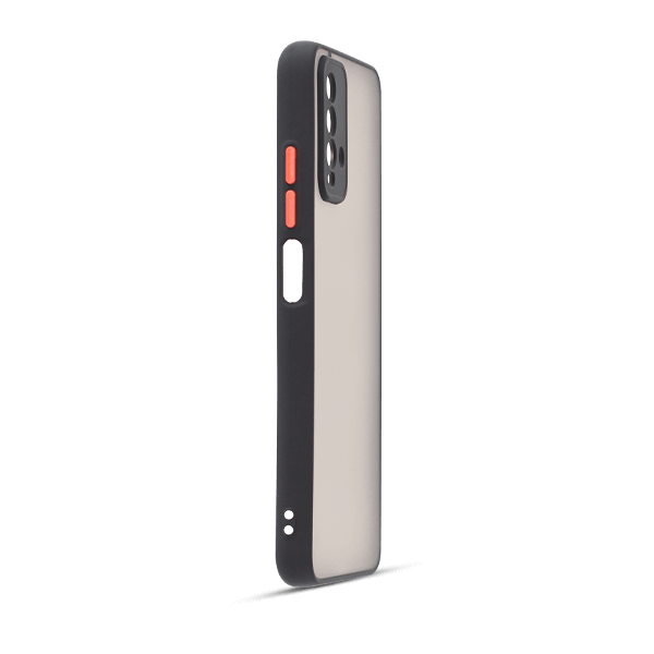 نمای کنار کاور مدل هیبریدی پشت مات مناسب برای گوشی موبایل شیائومی Redmi 9t مشکی