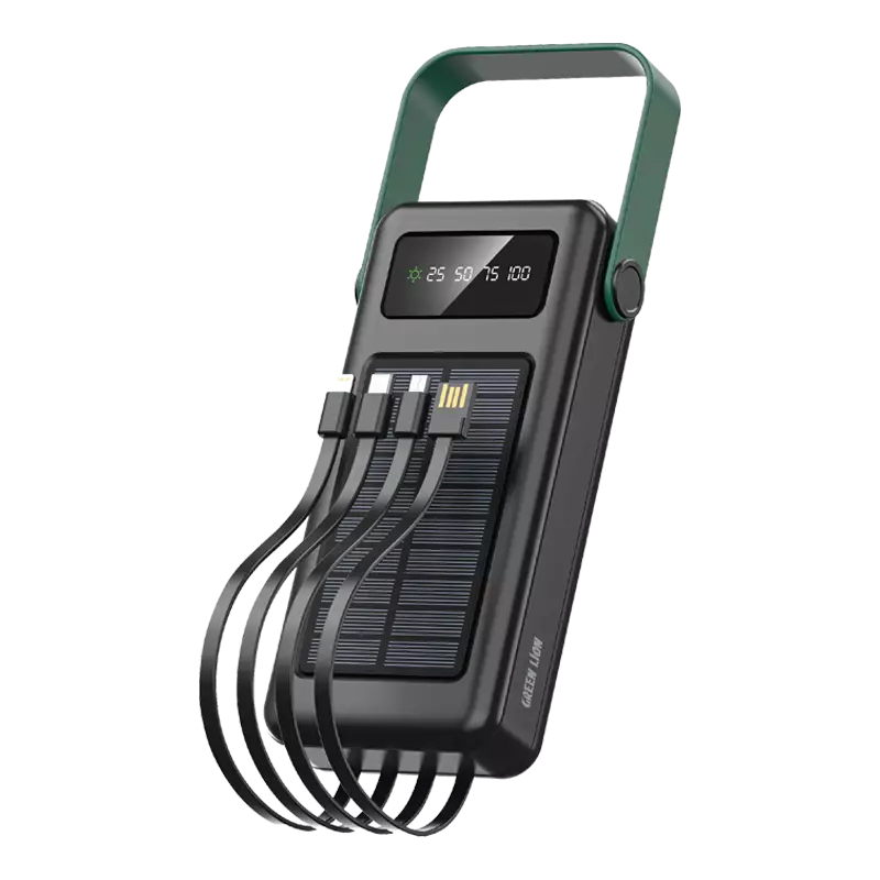 پاوربانک خورشیدی گرین لاین مدل Solar Max GN700DSCAMBK ظرفیت 30000 میلی آمپر ساعت