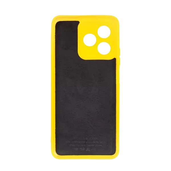 نمای داخلی قاب مدل سیلیکونی پشت مات مناسب برای گوشی موبایل ریلمی C51 زرد