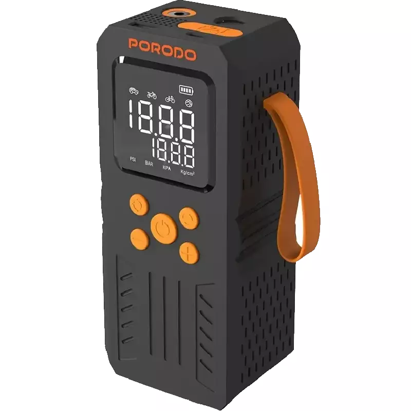 Porodo PD15KJSPBK 4 in 1 air compressor jump starter 15200mAh power bank