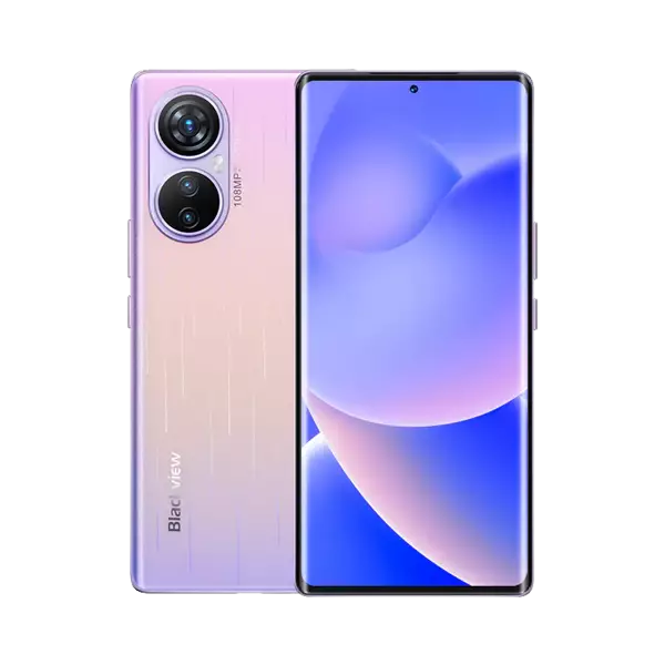 نمای پشت و جلو گوشی موبایل بلک ویو مدل A200 PRO ظرفیت 256 رم 12 گیگابایت بنفش