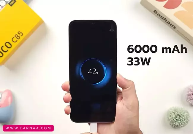 گوشی موبایل Xiaomi سری Poco C85 ظرفیت 128 و رم 6 گیگابایت