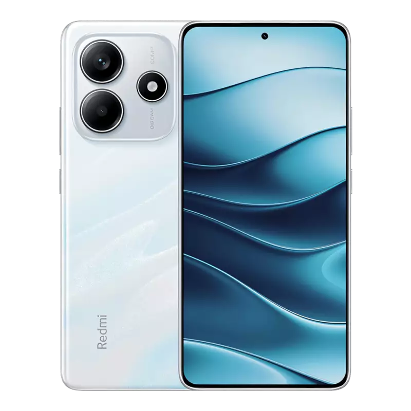 نمای پشت و جلو گوشی موبایل شیائومی Redmi Note 14 5G ظرفیت 256 رم 8 گیگابایت سفید
