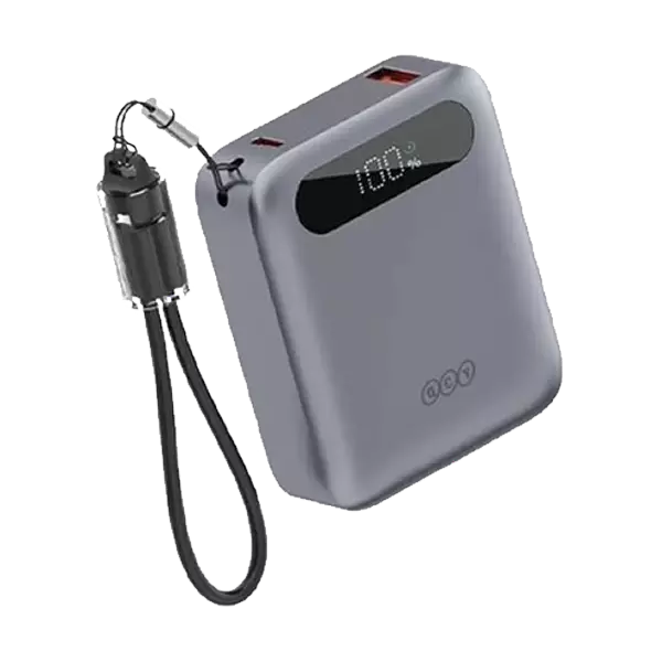 پاوربانک 22.5 وات کیو سی وای مدل qcy pb10d ظرفیت 10000 میلی‌آمپرساعت