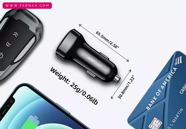 شارژر فندکی ایس فست مدل ACEFAST B4 – توان 66 وات