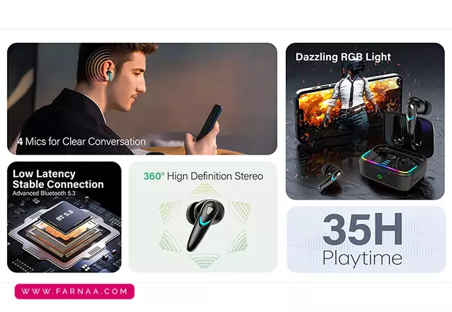 هندزفری بلوتوثی گیمینگ ریورسانگ مدل Yoga G3 EA212