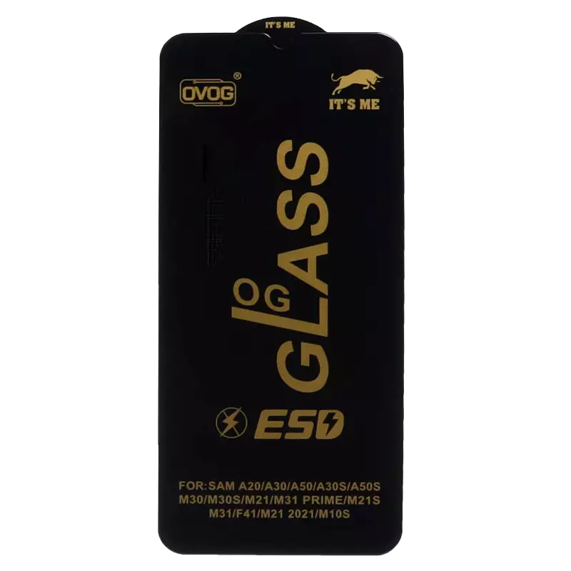 محافظ صفحه نمایش شیشه ای گوشی موبایل مدل Full Cover OG ESD OVOG مناسب Samsung A20 / A30 / A30S / A50 / A50S / M10S / M21 / M21S / M30 / M30S / M31 / Redmi Note 7 / Note 7 pro / Note 7s / Honor 9a / Y6p