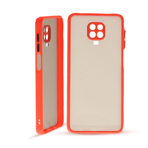 پنل پشت و جلو کاور مدل هیبریدی پشت مات مناسب برای گوشی موبایل شیائومی Note 9s قرمز