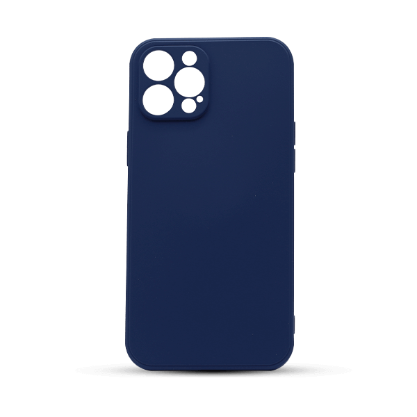 نمای پشت کاور مدل سیلیکونی مناسب برای گوشی موبایل آیفون Iphone 12 promax آبی نفتی