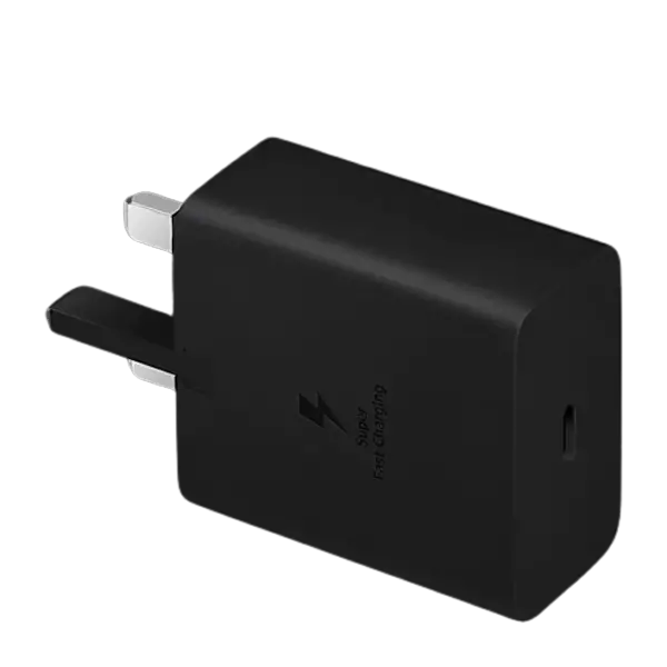نمای کناری شارژر سریع سامسونگ 3 پین 45 وات USB-C مدل PD